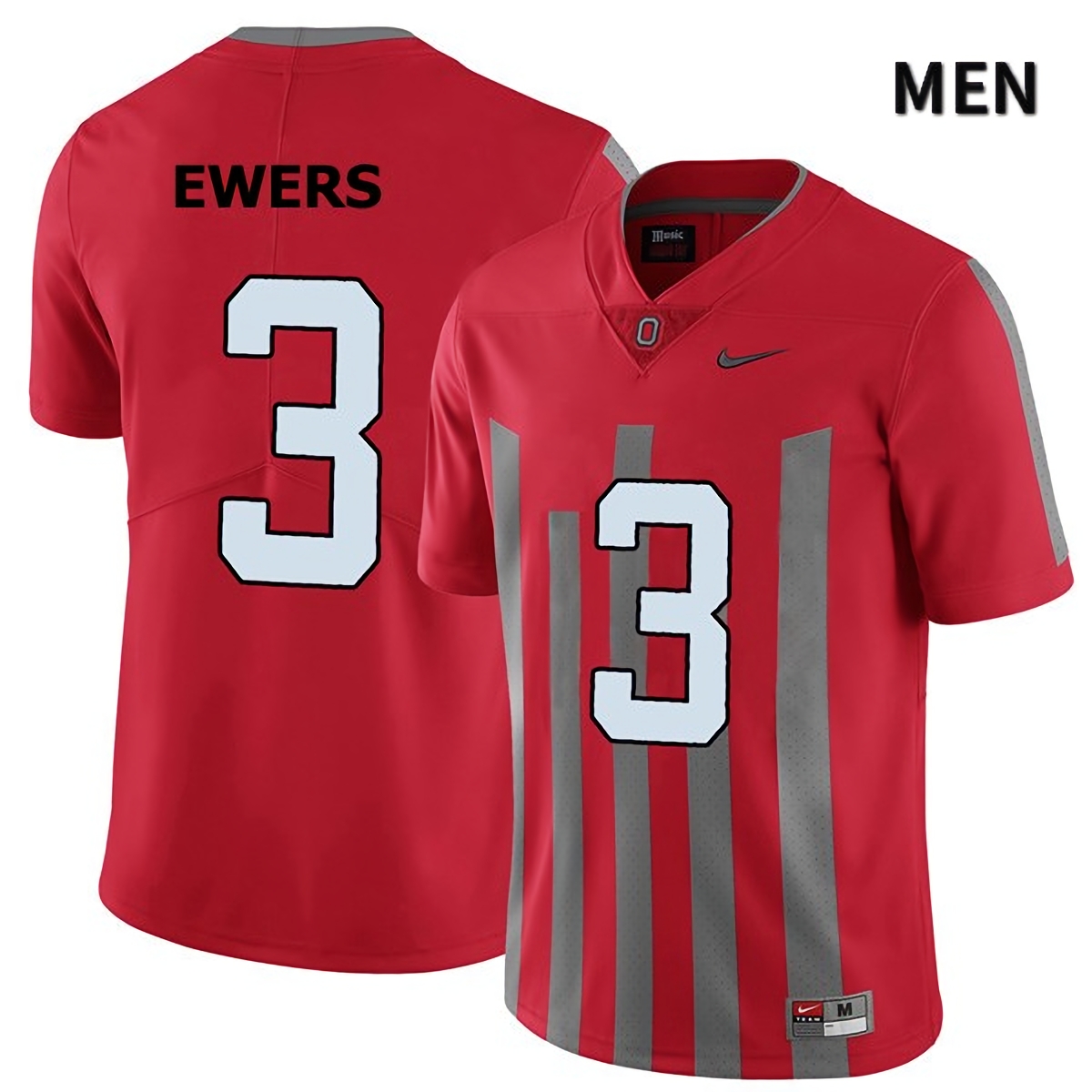Quinn Ewers Ohio State Buckeyes Men's NCAA #3 Elite Red College Stitched Football Jersey PDX6356HU